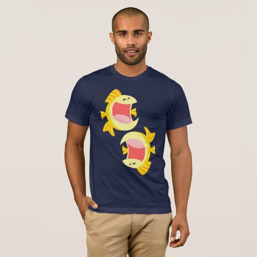 Twee Cute Cartoon Fish T-Shirt (Voorkant volledig)