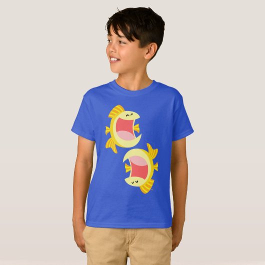 Twee Cute Cartoon Fish T-Shirt (Voorkant volledig)