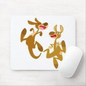 Twee Cute Cartoon Kangaroos Mousepad Muismat (Met muis)