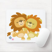 Twee Cute Cartoon Lions Tango Mousepad Muismat (Met muis)