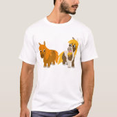 Twee Cute Cartoon Ponies T-shirt (Voorkant)