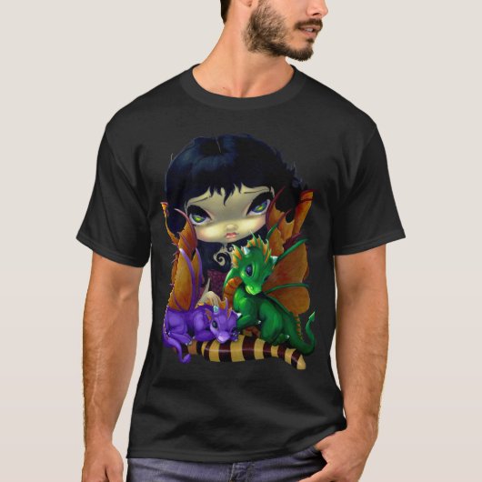 Twee Cute Dragonlings SHIRT dragon fairy fantasie (Voorkant)