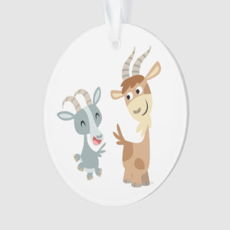 Twee Cute Happy Cartoon Goats Acrylornament Orname Ornament