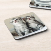 Twee Cute Kittens Drankjes Onderzetter (Linkerzijde)