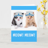 Twee cute Kittens gaan goed Kaart (Gele Bloem)