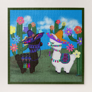 Twee Cute Llamas Legpuzzel