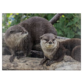 Twee Cute Otters | Otter Snijplank (Voorkant)
