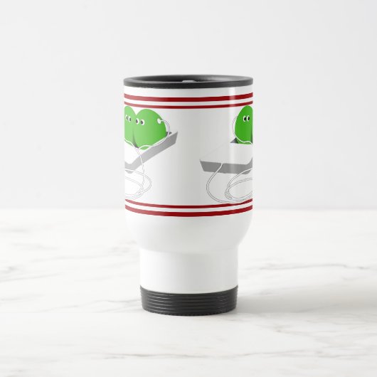 Twee Cute Peas in een Pod Reisbeker (Center)