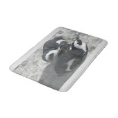 Twee Cute Penguins Bathmat Badmat (Gekanteld)