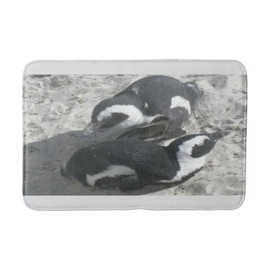 Twee Cute Penguins Bathmat Badmat (Voorkant)
