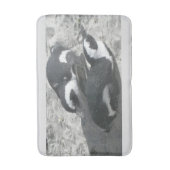 Twee Cute Penguins Bathmat Badmat (Voorkant Verticaal)