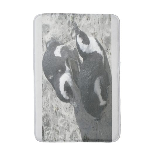 Twee Cute Penguins Bathmat Badmat (Voorkant Verticaal)