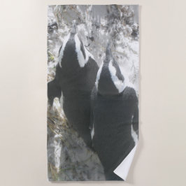 Twee Cute Penguins Beach Towel Strandlaken