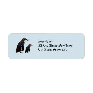 Twee Cute Penguins Permanent Label
