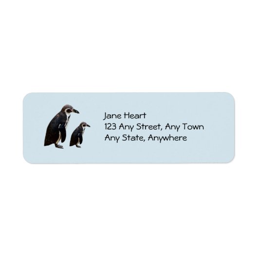 Twee Cute Penguins Permanent Label (Voorkant)