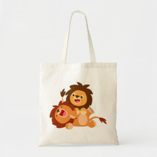 Twee Cute Playful Cartoon Lions Bag Tote Bag