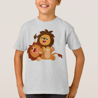 Twee Cute Playful Cartoon Lions Children T-Shirt