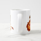 Twee Cute Playful Cartoon Lions Jumbo Mok (Achterkant)