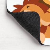 Twee Cute Playful Cartoon Lions Mousepad Muismat (Hoek)