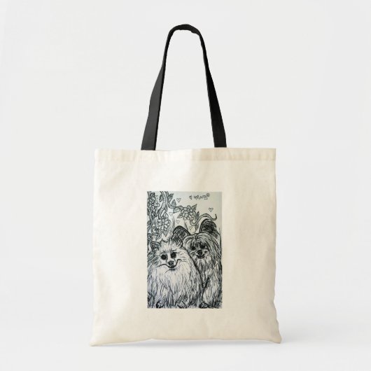 Twee Cute Puppies, ook bekend als Two Bked Goods! Tote Bag (Voorkant)