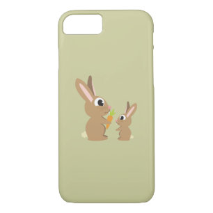 Twee Cute Rabbits delen een wortel Case-Mate iPhone Case