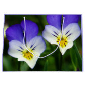 Twee Cute Viola Flowers Gift Bag Groot Cadeauzakje (Voorkant)