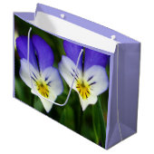 Twee Cute Viola Flowers Gift Bag Groot Cadeauzakje (Voorkant Gekanteld)