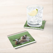 Twee Cute White-Brown Koeien Onderzetter (Insitu)