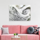 Twee cyclonen gevormd in tandem ten zuiden van IJs Canvas Afdruk (Insitu (Woonkamer))