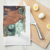 Twee Dachshunds in de stad Theedoek (Quarter Fold)