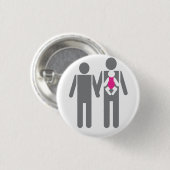 Twee Dads en een Dochter Ronde Button 3,2 Cm (Voorkant /achterkant)