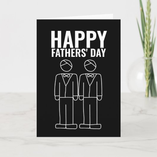 Twee Dads Happy Gay Fathers Dag Kaart (Voorkant)