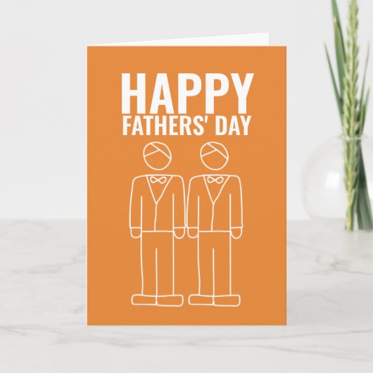 Twee Dads Happy Gay Fathers Dag Kaart (Voorkant)