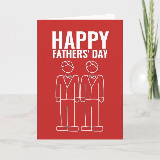 Twee Dads Happy Gay Fathers Dag Kaart (Voorkant)