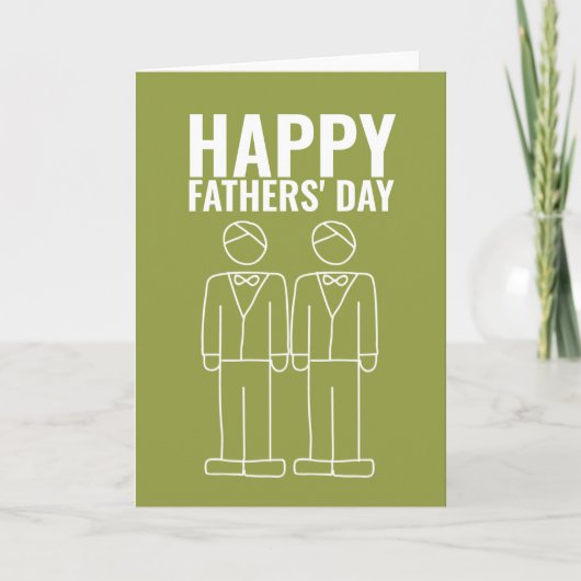 Twee Dads Happy Gay Fathers Dag Kaart (Voorkant)