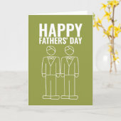 Twee Dads Happy Gay Fathers Dag Kaart (Gele Bloem)