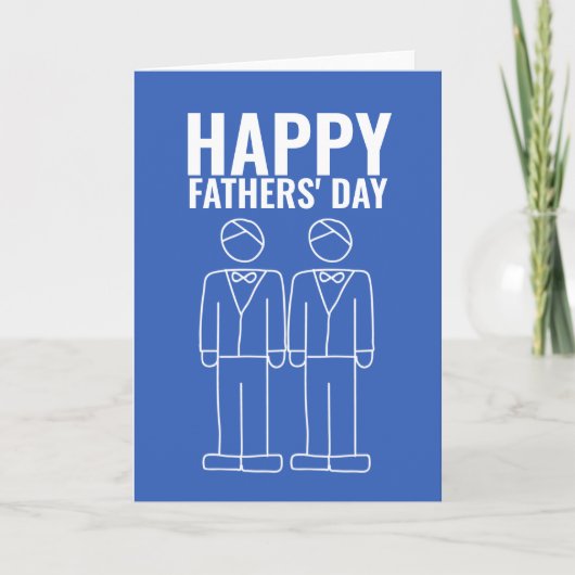 Twee Dads Happy Gay Fathers Dag Kaart (Voorkant)