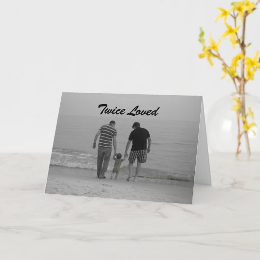 TWEE DADS HAPPY VADERDAG KAART (Gele Bloem)