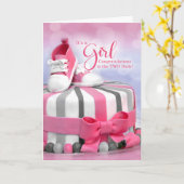 TWEE Dads Nieuwe baby Gefeliciteerd Roze Kaart (Gele Bloem)