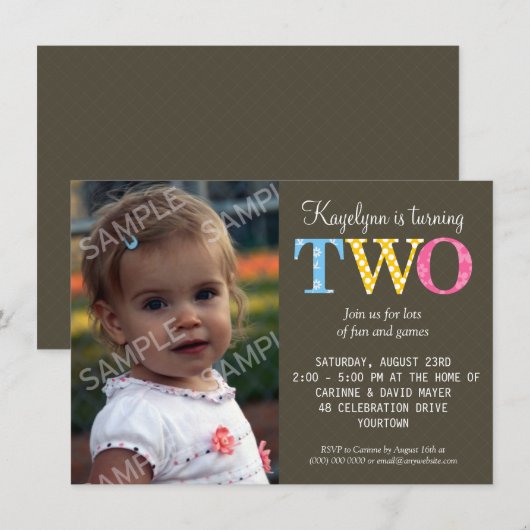 Twee dagen durende uitnodiging (Voorkant / Achterkant)