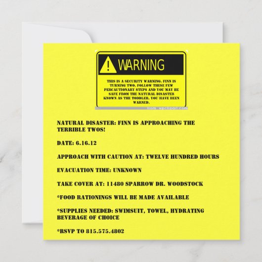 Twee dagen per week, bouw/uitnodiging kaart (Achterkant)