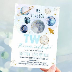 Twee dagen 's ochtends blauw goud kaart