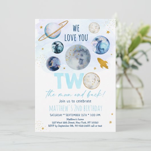 Twee dagen 's ochtends blauw goud kaart