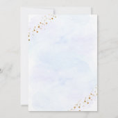 Twee dagen 's ochtends blauw goud kaart (Achterkant)