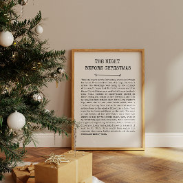 Twee dagen voor de kerstprint poster