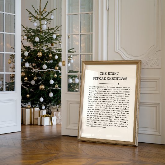 Twee dagen voor de kerstprint poster