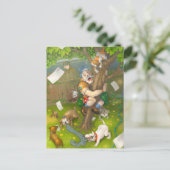 Twee dagen vóór de pensionering briefkaart (Staand voorkant)