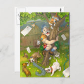 Twee dagen vóór de pensionering briefkaart (Voorkant / Achterkant)