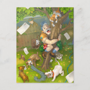 Twee dagen vóór de pensionering briefkaart