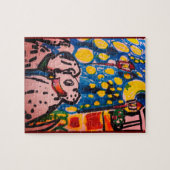 Twee Dalmatiërs houden van kunst Legpuzzel (Horizontaal)